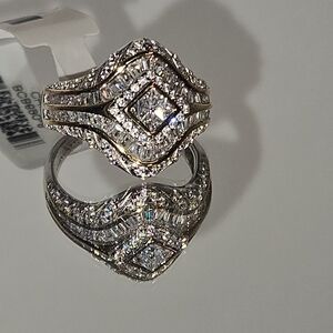 Exquisite 2.50ctw Bella Luce Rhodium & 14K Gold Over Sterling Silver Ring Size 8